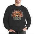 Leopard Rainbow Thankful Thanksgiving Teacher Women Kids Men Graphic Sweatshirt, funny gift Leopard Rainbow Thankful Thanksgiving Teacher Women Kids Men Graphic Sweatshirt, funny gift