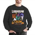 Librarian Boo Crew Teacher Student Halloween Costume Men Graphic Sweatshirt, funny gift