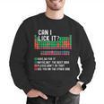Can I Lick It Periodic Table Science Teacher Chemistry Men Graphic Sweatshirt, Science Teacher Sweatshirts, funny gift