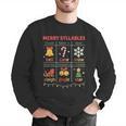 Merry Syllables Teacher Christmas Educational Kids Men Graphic Sweatshirt, funny gift