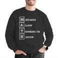 Mistakes Allow Thinking To Happen School Math Teacher Men Graphic Sweatshirt, funny gift
