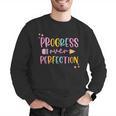 Motivational Progress Over Perfection Back To School Teacher Men Graphic Sweatshirt, funny gift Motivational Progress Over Perfection Back To School Teacher Men Graphic Sweatshirt, funny gift