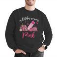 In October We Wear Pink Apple Teacher Daisy Breast Cancer Men Graphic Sweatshirt, funny gift