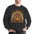 One Thankful Math Teacher Thanksgiving Autumn Fall Rainbow Men Graphic Sweatshirt, funny gift