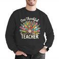 One Thankful Teacher Cute Thanksgiving Turkey School Men Graphic Sweatshirt, funny gift One Thankful Teacher Cute Thanksgiving Turkey School Men Graphic Sweatshirt, funny gift