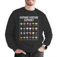 Hispanic Flags Alphabet Hearts Latin Heritage For Teacher Men Graphic Sweatshirt, funny gift