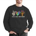 Peace Love Montessori Daycare Teacher Appreciation Men Graphic Sweatshirt, funny gift