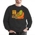 Pickle Reading Books Bookworm Teacher Librarian Kids Retro Men Graphic Sweatshirt, funny gift