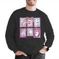 Preppy Spooky Teacher Halloween Ghost Coquette Bow Autumn Men Graphic Sweatshirt, funny gift