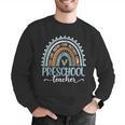 Preschool Teacher Leopard Boho Rainbow Back To School Men Graphic Sweatshirt, funny gift Preschool Teacher Leopard Boho Rainbow Back To School Men Graphic Sweatshirt, funny gift