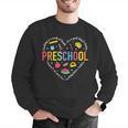 Preschool Teacher Pre-K Heart First Day Of Preschool Kids Men Graphic Sweatshirt, funny gift