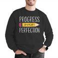 Progress Over Perfection Motivational Back To School Teacher Men Graphic Sweatshirt, funny gift Progress Over Perfection Motivational Back To School Teacher Men Graphic Sweatshirt, funny gift