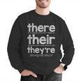 There Their They'Re English Grammar Teacher Humor Men Graphic Sweatshirt, English Teacher Sweatshirts, funny gift