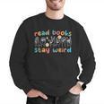 Read Books Stay Weird Sign Language ASL Teacher Book Lover Men Graphic Sweatshirt, funny gift Read Books Stay Weird Sign Language ASL Teacher Book Lover Men Graphic Sweatshirt, funny gift