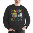 Readers Are Leaders Reading Book Lover Teacher Women Men Kid Men Graphic Sweatshirt, funny gift