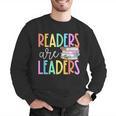 Readers Are Leaders Reading Book Lovers Teacher Women Kids Men Graphic Sweatshirt, funny gift