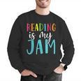 Reading Is My Jam Back To School Teacher Men Graphic Sweatshirt, funny gift