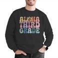 Retro Aloha Third Grade Teacher Summer Vacation Beach Hawaii Men Graphic Sweatshirt, funny gift Retro Aloha Third Grade Teacher Summer Vacation Beach Hawaii Men Graphic Sweatshirt, funny gift