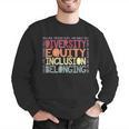 Retro Diversity Equity Inclusion Belonging DEIB Teacher Men Graphic Sweatshirt, funny gift Retro Diversity Equity Inclusion Belonging DEIB Teacher Men Graphic Sweatshirt, funny gift