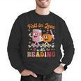 Retro Fall In Love With Learning Pumpkin Autumn Teacher Men Graphic Sweatshirt, funny gift