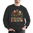 Retro Instructional Assistant Wildflowers Teacher Aide Men Graphic Sweatshirt, funny gift