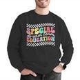 Retro Special Education Squad Groovy Dream Team SPED Teacher Men Graphic Sweatshirt, Groovy Teacher Sweatshirts, funny gift