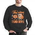 Retro I Teach The Cutest Turkey Thanksgiving Pumpkin Teacher Men Graphic Sweatshirt, funny gift
