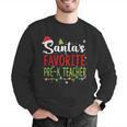 Santa's Favorite Pre-K Teacher Christmas Santa Hat Lights For Men Women Kids Men Graphic Sweatshirt, funny gift