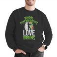 School Psychologists Love Brains Halloween Teacher Counselor Men Graphic Sweatshirt, funny gift