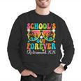 School's Out Forever Retirement 2026 Retro Retired Teacher Men Graphic Sweatshirt, funny gift