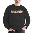 Se Amable Be Kind In Spanish Groovy Teacher Flowers Men Graphic Sweatshirt, Groovy Teacher Sweatshirts, funny gift
