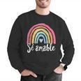 Sé Amable Spanish Bilingual Teacher Be Kind Boho Rainbow Men Graphic Sweatshirt, funny gift