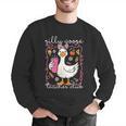 Silly Goose Teacher Club Animal Lover Groovy Teacher Men Graphic Sweatshirt, Groovy Teacher Sweatshirts, funny gift