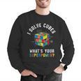 I Solve Cubes Speed Cubing Vintage Youth Math Teacher Men Graphic Sweatshirt, funny gift