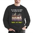 Sorry My Fault Earthquake Tectonic Plate Science Teacher Pun Men Graphic Sweatshirt, Science Teacher Sweatshirts, funny gift