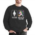 Special Ed Teacher Dabbing Unicorn Teacher Women Men Graphic Sweatshirt, funny gift