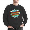 Superhero Teacher Retro Comic Teaching Superpower Men Graphic Sweatshirt, funny gift