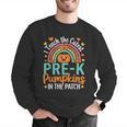I Teach The Cutest Pre-K Pumpkin Teacher Student Halloween Men Graphic Sweatshirt, funny gift