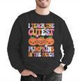 I Teach The Cutest Pumpkins Halloween Fall Teacher Women Men Graphic Sweatshirt, funny gift