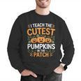 I Teach The Cutest Pumpkins In The Patch Halloween Teacher Men Graphic Sweatshirt, funny gift