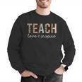 Teach Love Inspire Leopard Back To School Cute Teacher Men Women Girls Kids Men Graphic Sweatshirt, funny gift