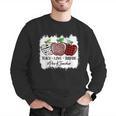 Teach Love Inspire Pre-k Teacher Apple Leopard Red Plain Men Graphic Sweatshirt, funny gift