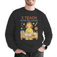 I Teach In My Pajamas Crayon Home School Teacher PJs Men Graphic Sweatshirt, funny gift