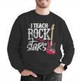 I Teach Rock Stars Music Teacher Guitar Player Men Graphic Sweatshirt, funny gift