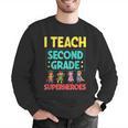 I Teach Second Grade Superheroes Teacher Superhero Men Graphic Sweatshirt, funny gift