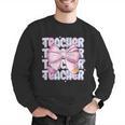 Teacher Bow Pencil Flowers Teacher Back To School Men Graphic Sweatshirt, funny gift Teacher Bow Pencil Flowers Teacher Back To School Men Graphic Sweatshirt, funny gift