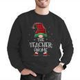 Teacher Gnome Xmas Family Matching Plaid Christmas Gnomes Men Graphic Sweatshirt, funny gift