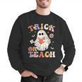 Teacher Halloween Trick Or Teach Floral Ghost Men Graphic Sweatshirt, funny gift Teacher Halloween Trick Or Teach Floral Ghost Men Graphic Sweatshirt, funny gift