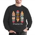 Teacher Life Teach Love Inspire Pencils Inspirational Women Men Graphic Sweatshirt, funny gift Teacher Life Teach Love Inspire Pencils Inspirational Women Men Graphic Sweatshirt, funny gift