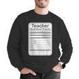 Teacher Nutrition Facts Teachers Nutritional Fact Men Graphic Sweatshirt, funny gift